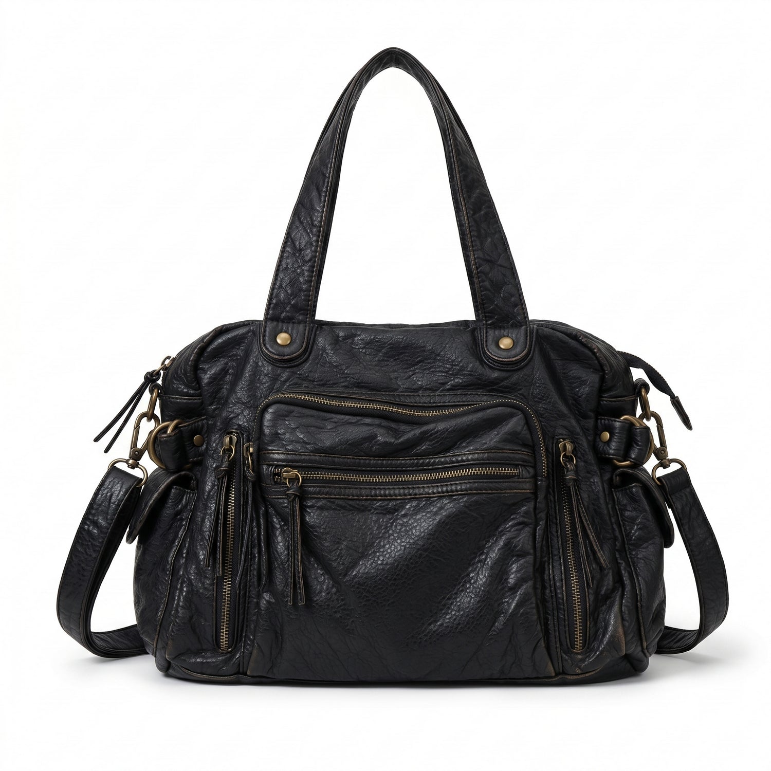 Grand sac de cours à bandoulière multipoches - Léna