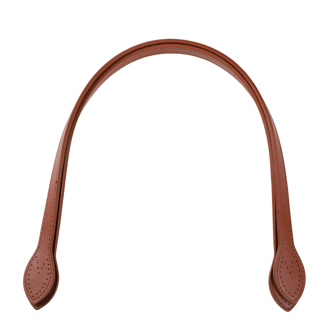 Anses à coudre pour sac à main forme arrondie en cuir marron