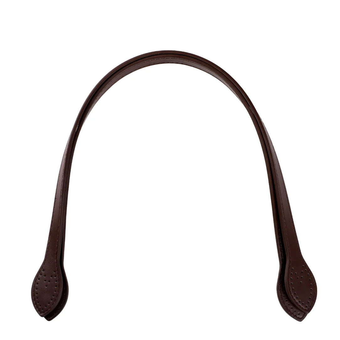 Anses de sac à coudre en cuir marron pour sac à main à forme arrondie