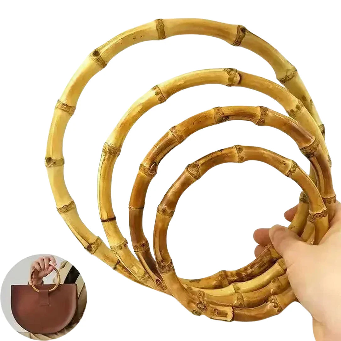 Anses de sac en bambou avec forme circulaire pour créations diy élégantes