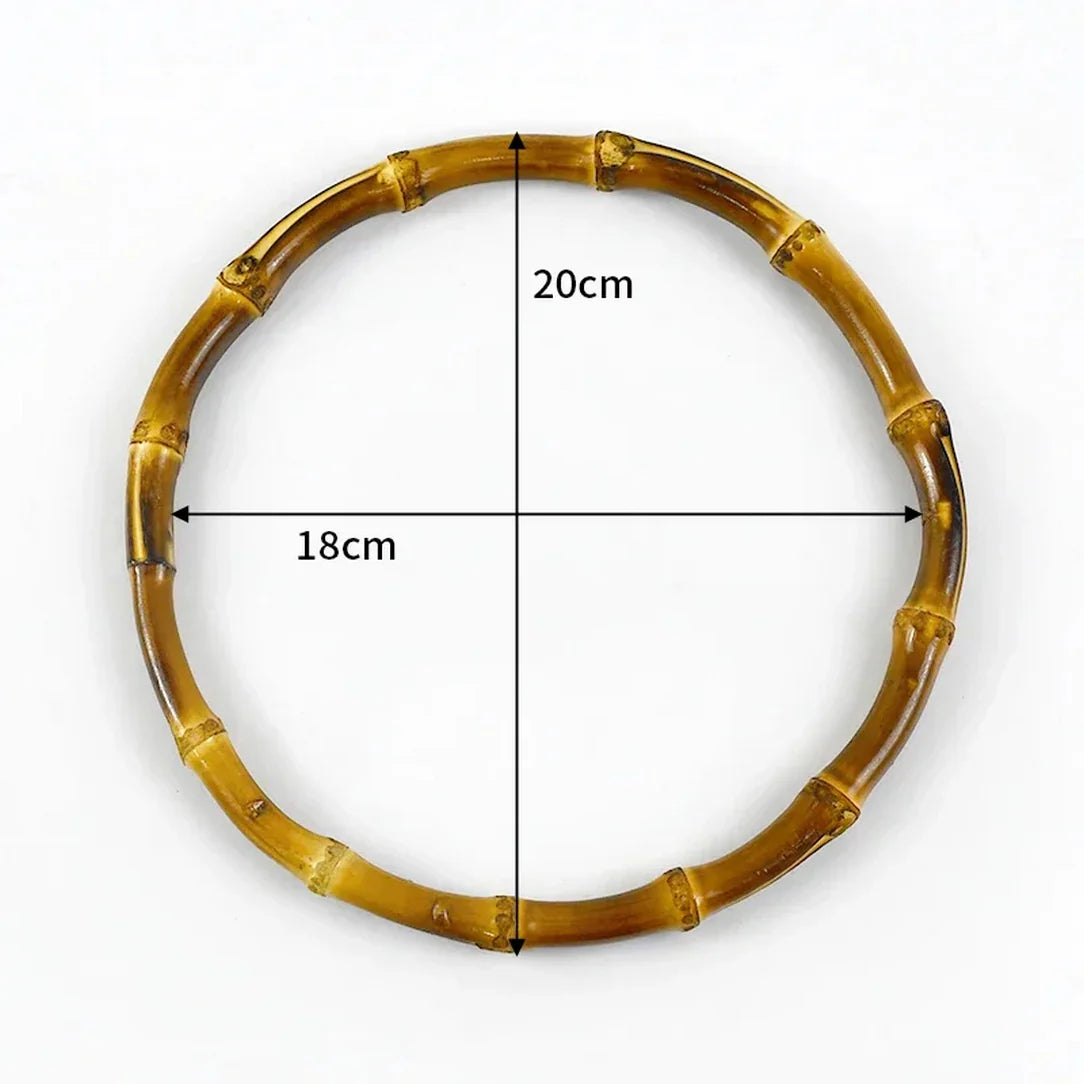 Anses de sac en bambou avec forme circulaire, dimensions pour créations diy