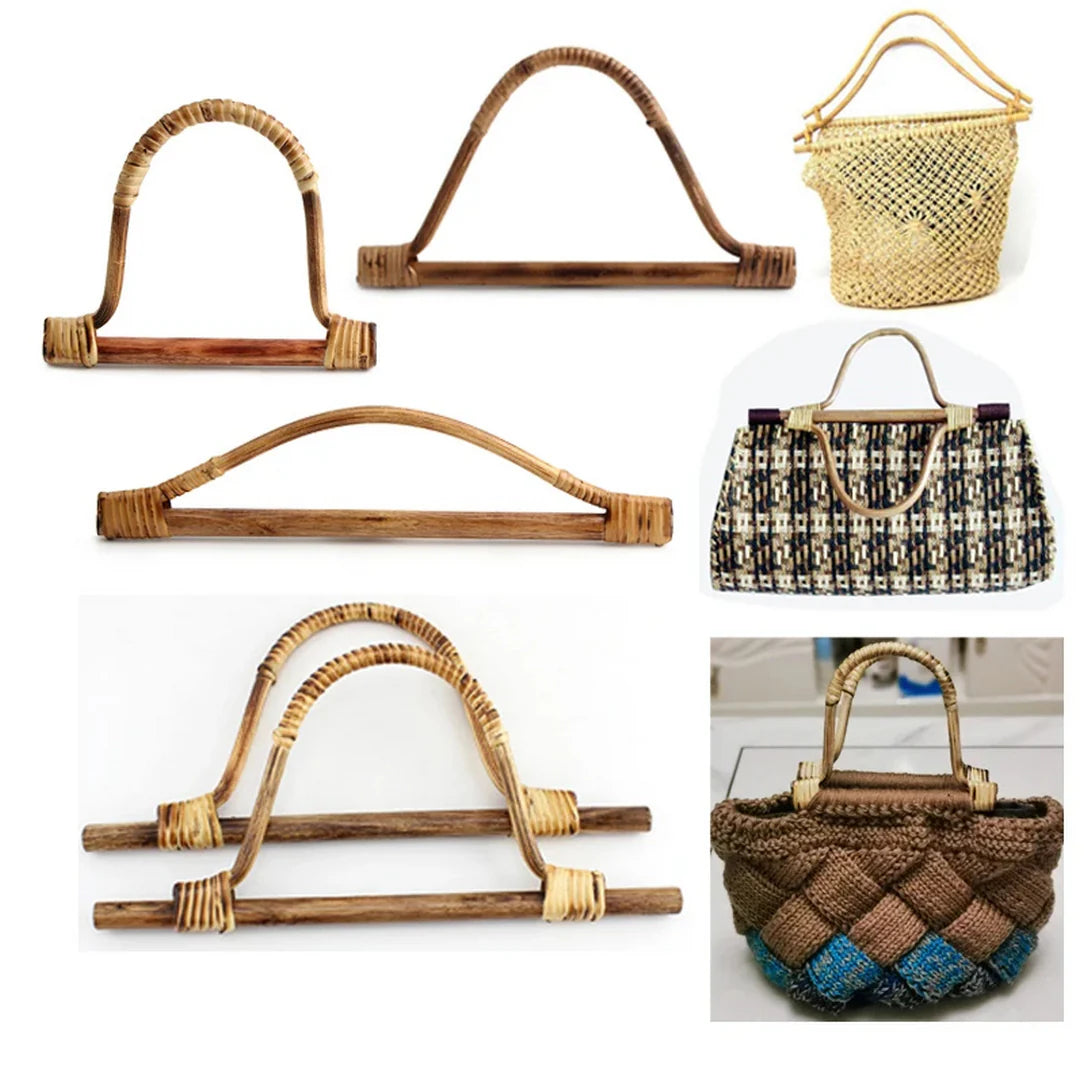 Anses de sac original en bois avec poignées et sacs finis pour artisans créatifs