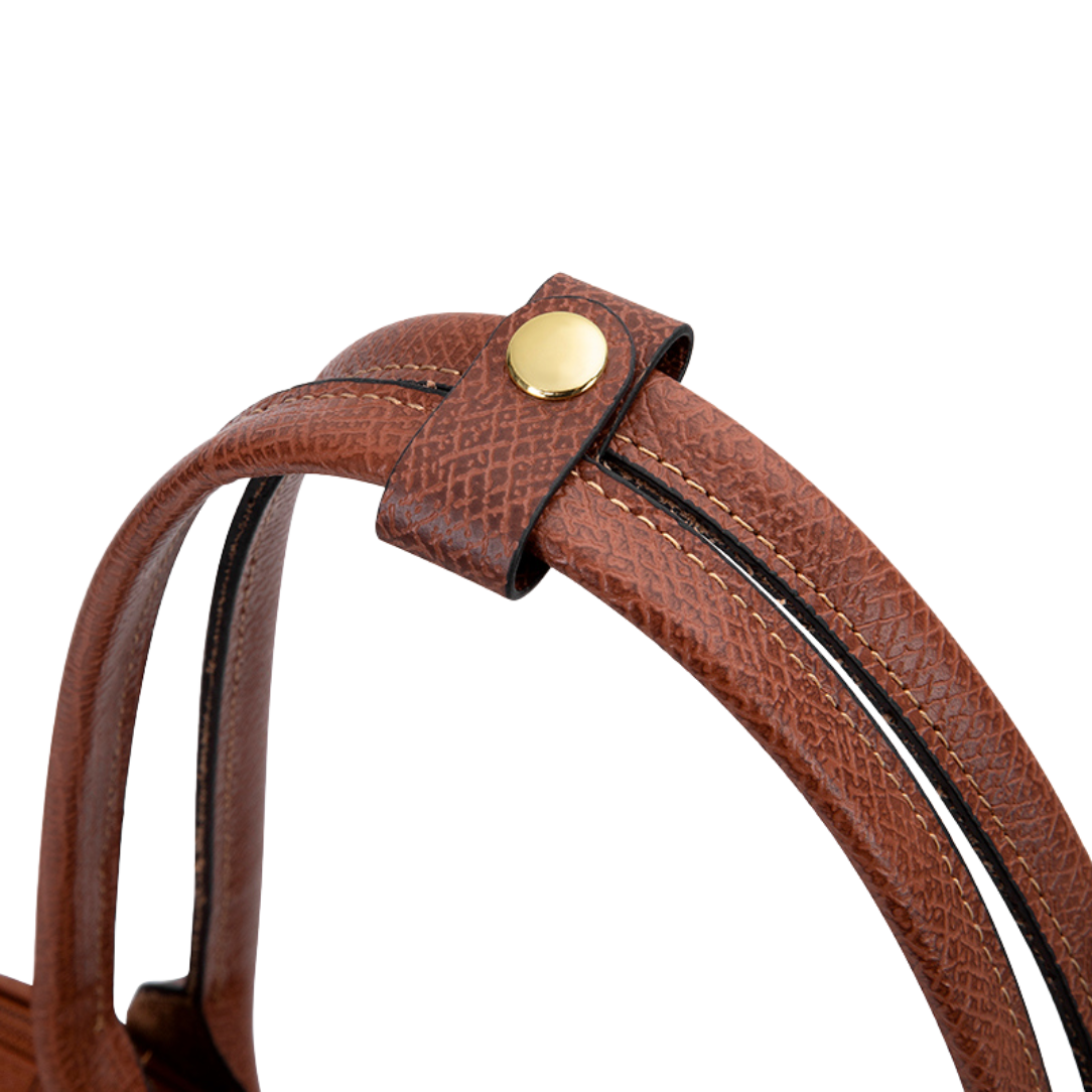 Anse de sac en cuir avec boucle et bouton doré pour sac en cuir élégant