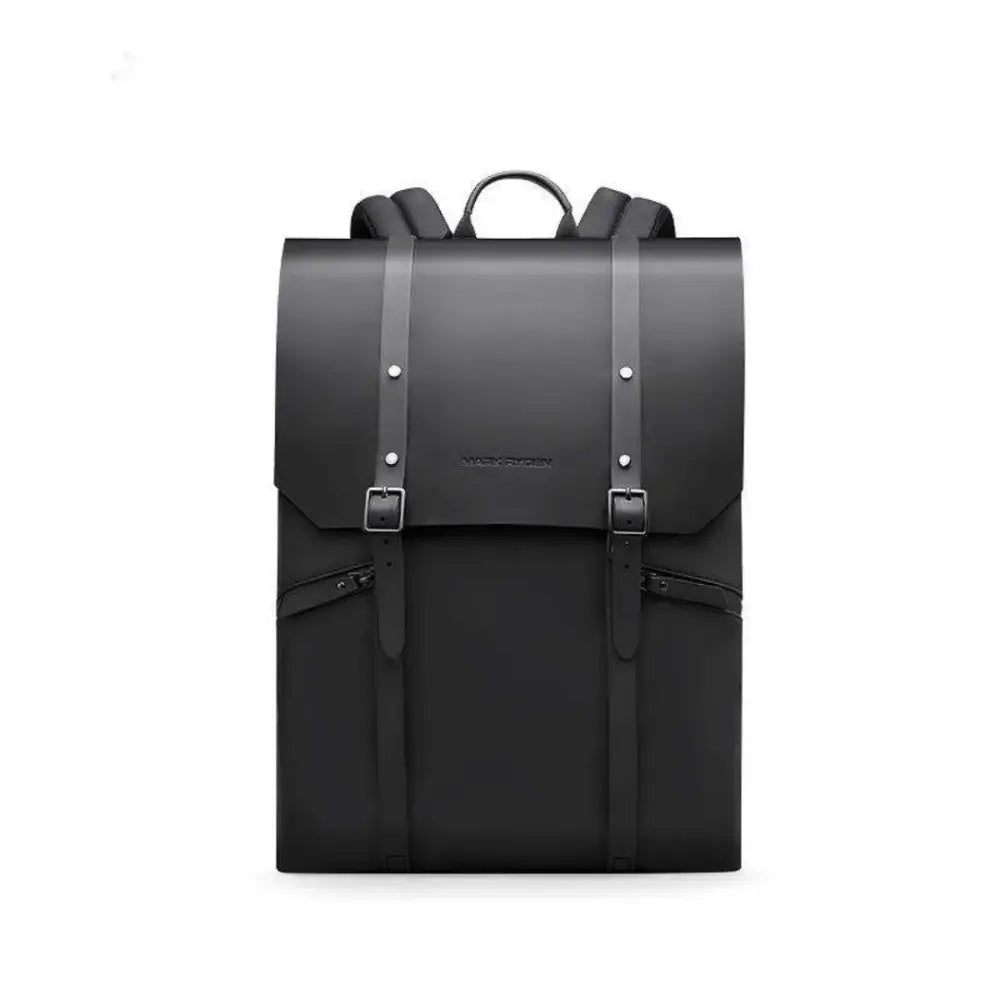 Sac à dos en cuir noir.