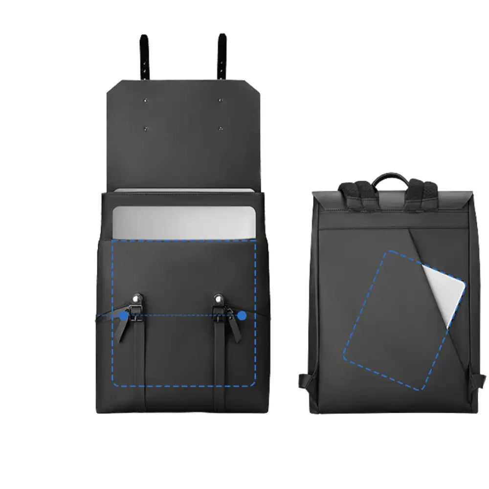 Sac à dos noir pour ordinateur portable.