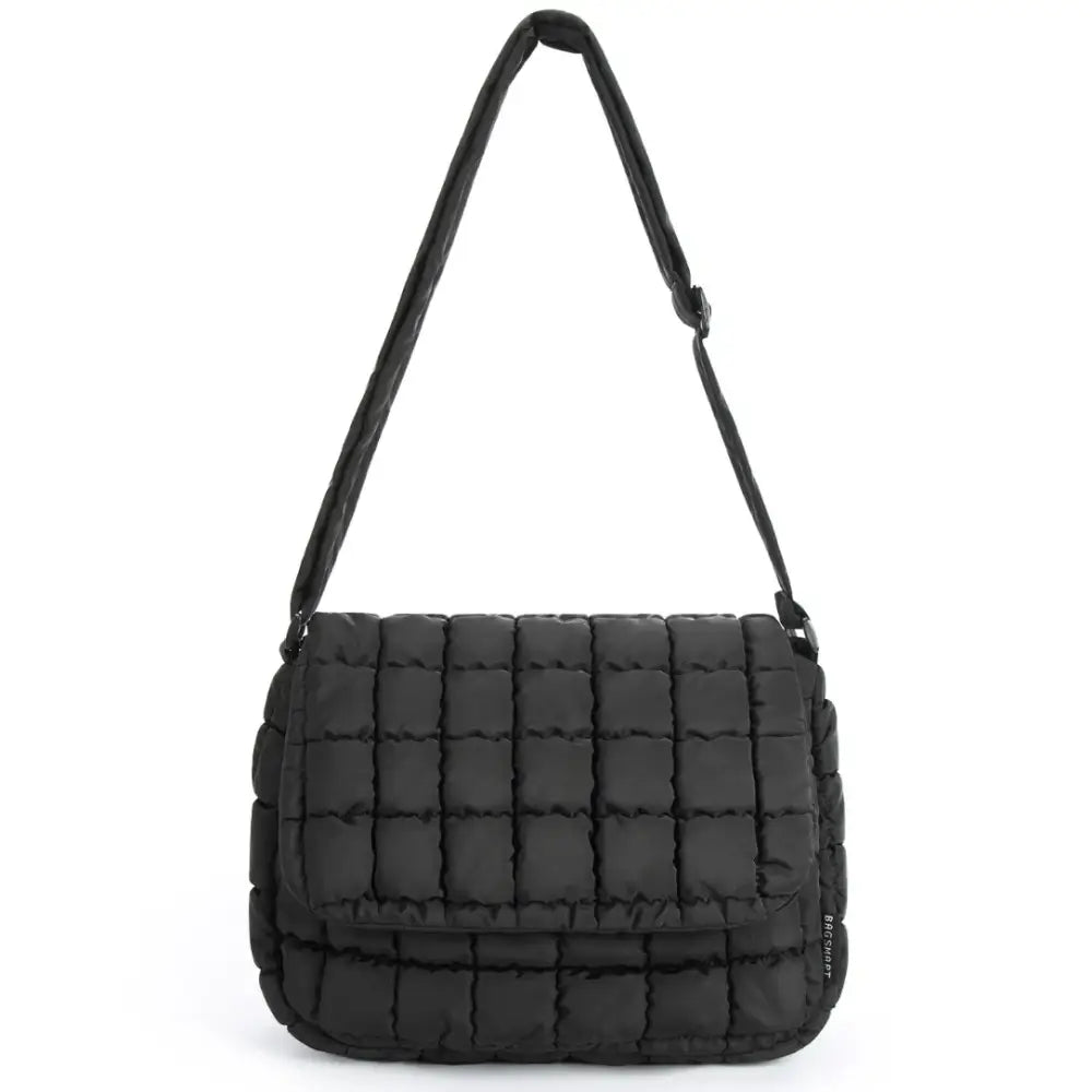 Sac à bandoulière femme noir matelassé Grand sac à bandoulière Volina