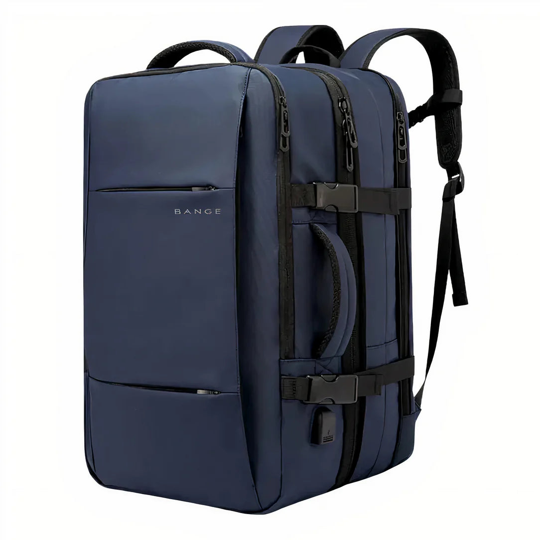 Sac à dos de voyage terramax 45l navy blue avec bretelles pour randonnée et aventure