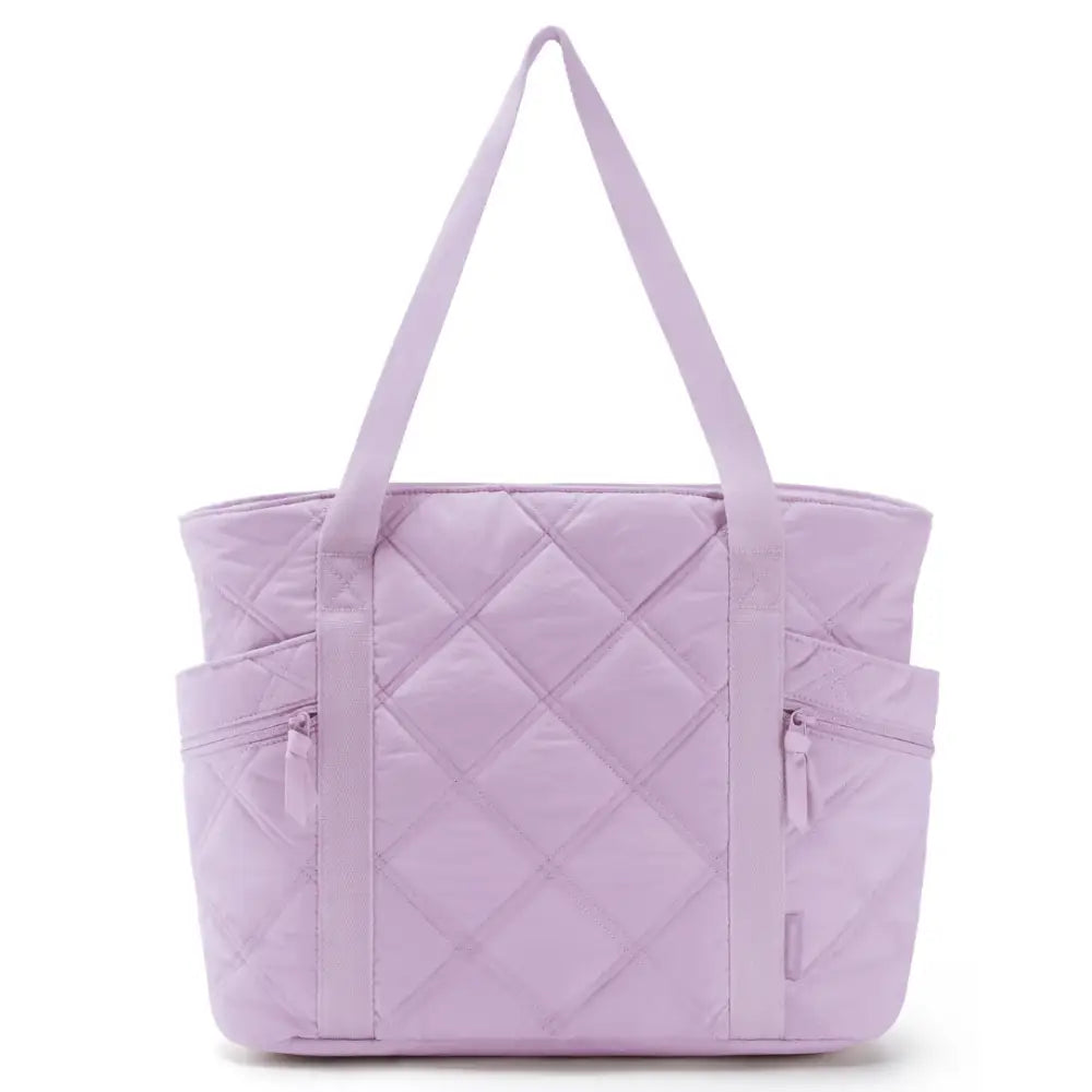 Sac à main en lavande quilté, grand sac à main cours Lecta pour élégance
