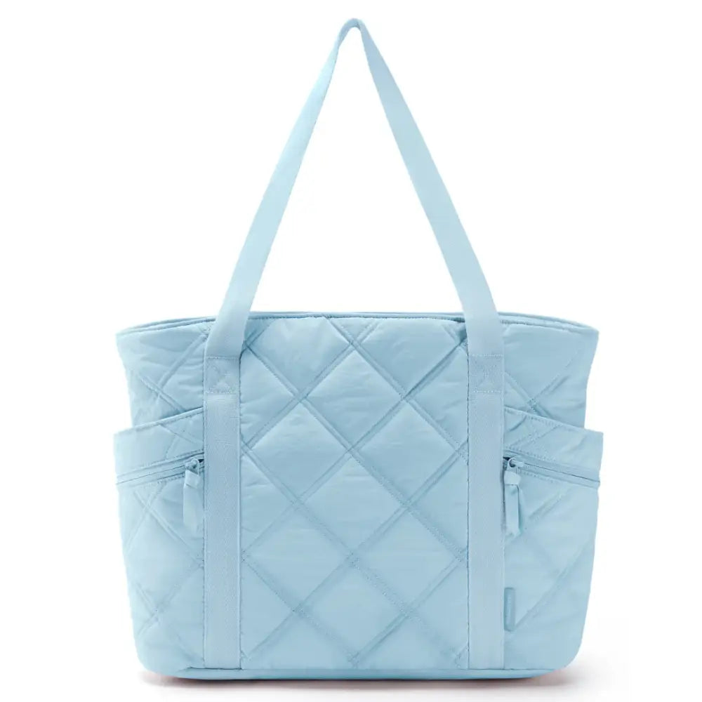 Sac à main léger bleu quilting Grand sac à main cours Lecta pour femme