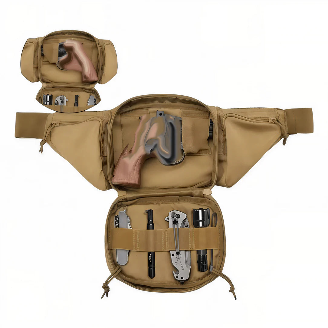 Sac banane tactical avec compartiments pour armes, Grand sac banane bandoulière