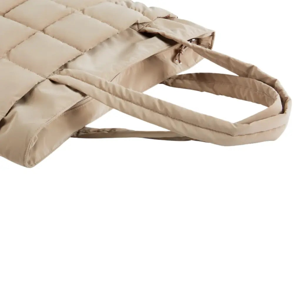 Sac fourre-tout beige matelassé Grand Sac Fourre-Tout Moka élégance et capacité