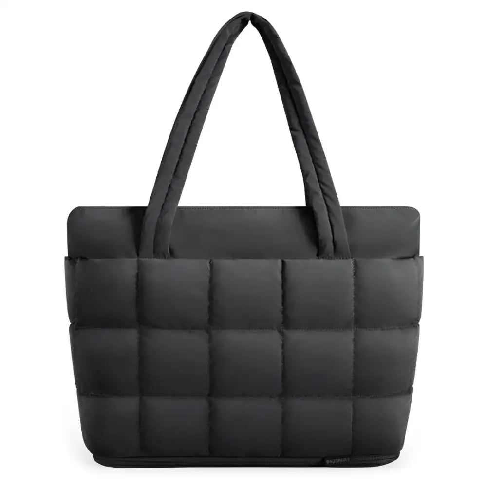 Sac fourre-tout noir matelassé Grand Sac Fourre-Tout Moka pour femme