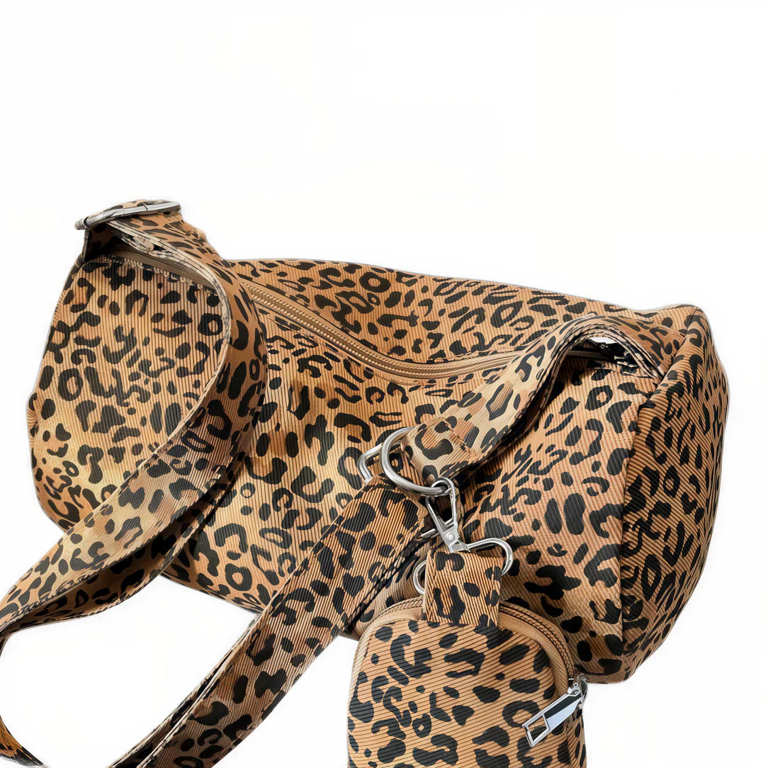 Sac à bandoulière Grand Sac Léopard avec motif léopard, élégant et tendance