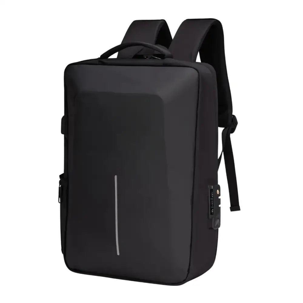 Petit sac à dos antivol noir avec cadenas TSA et ouverture à 180°