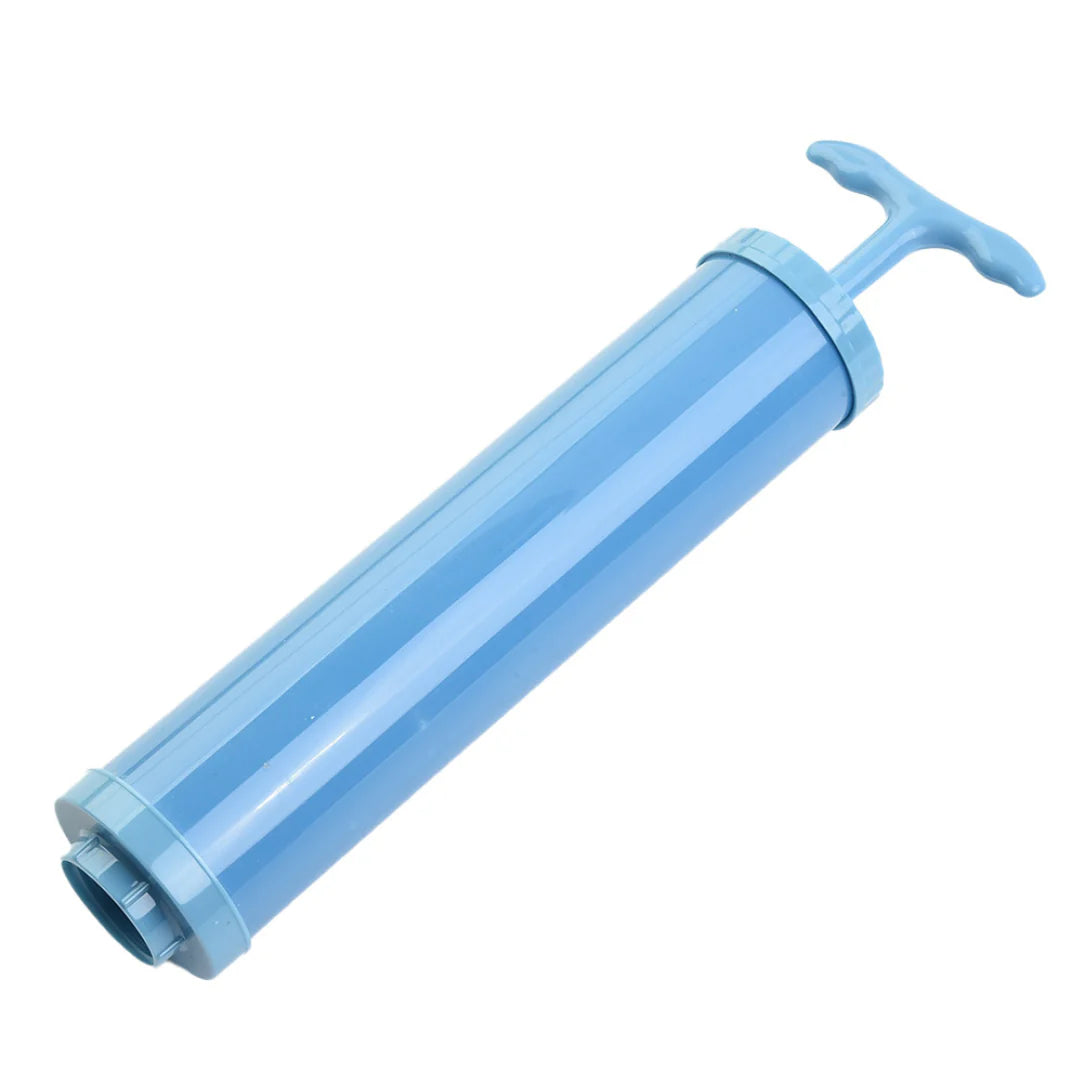 Pompe manuelle en plastique bleu pour sac à compression sous vide
