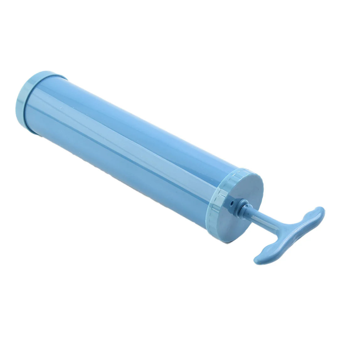 Pompe manuelle en plastique bleu pour sac à compression sous vide
