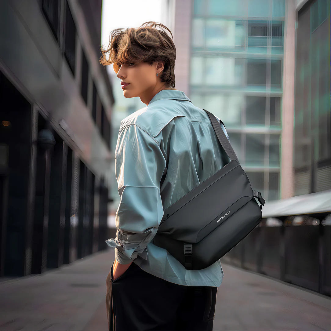 Sac à bandoulière XXL Nova Knight noir, sac à bandoulière pratique et élégant