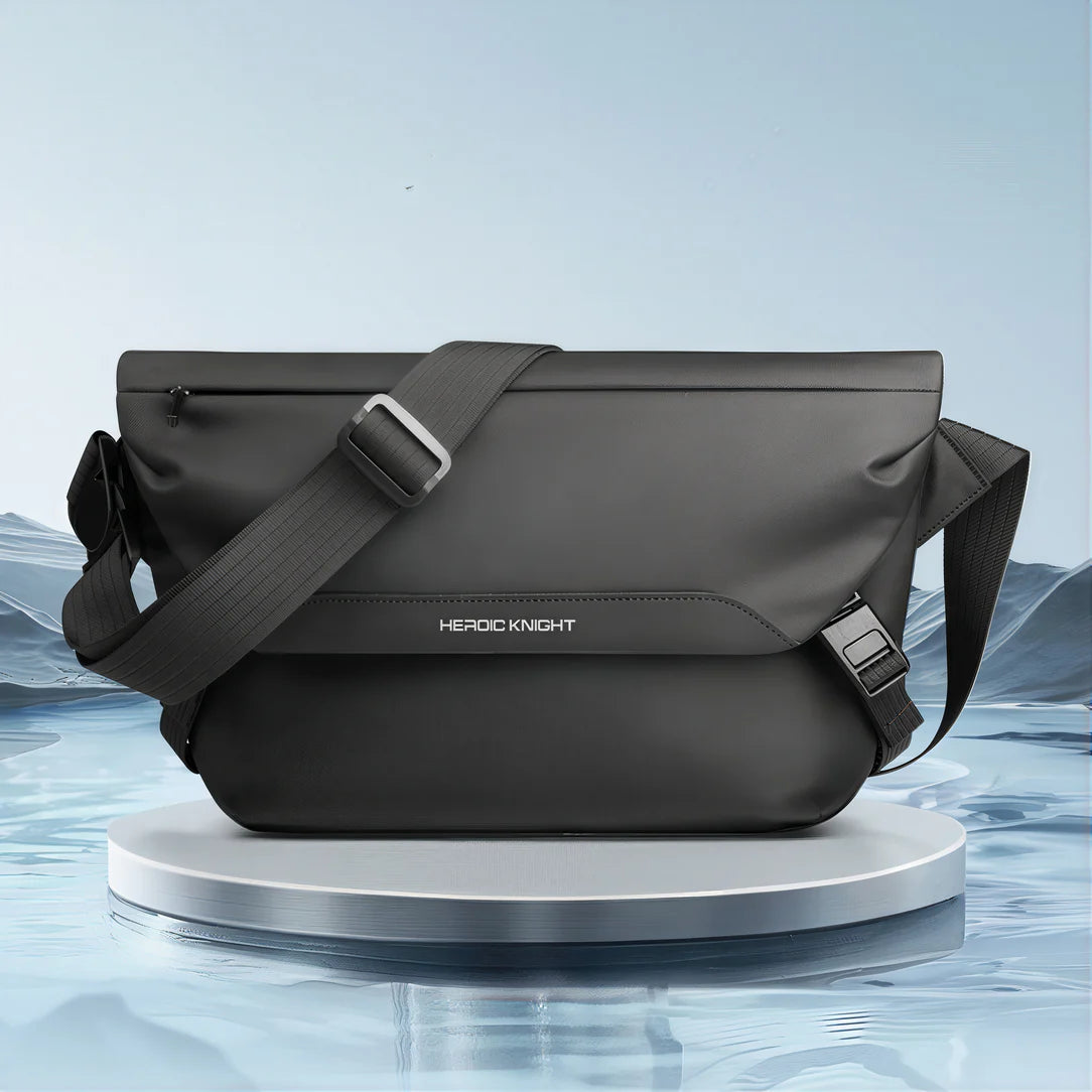 Sac à bandoulière XXL Nova Knight noir, sac à bandoulière spacieux et tendance