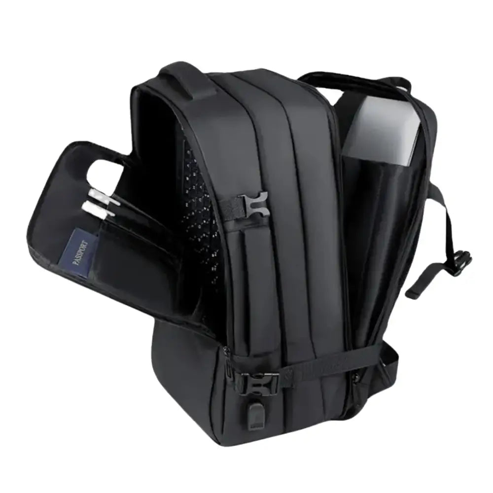 Sac à dos 30l cabine avion Nomad Lite ouvert, parfait pour voyager léger avec avion Nomad
