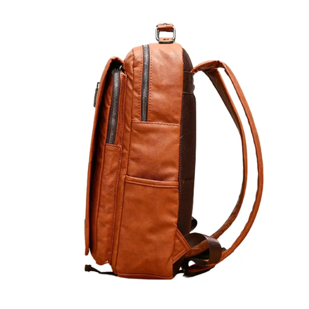 Sac à dos cuir homme travail Jeep II en cuir marron élégant et durable