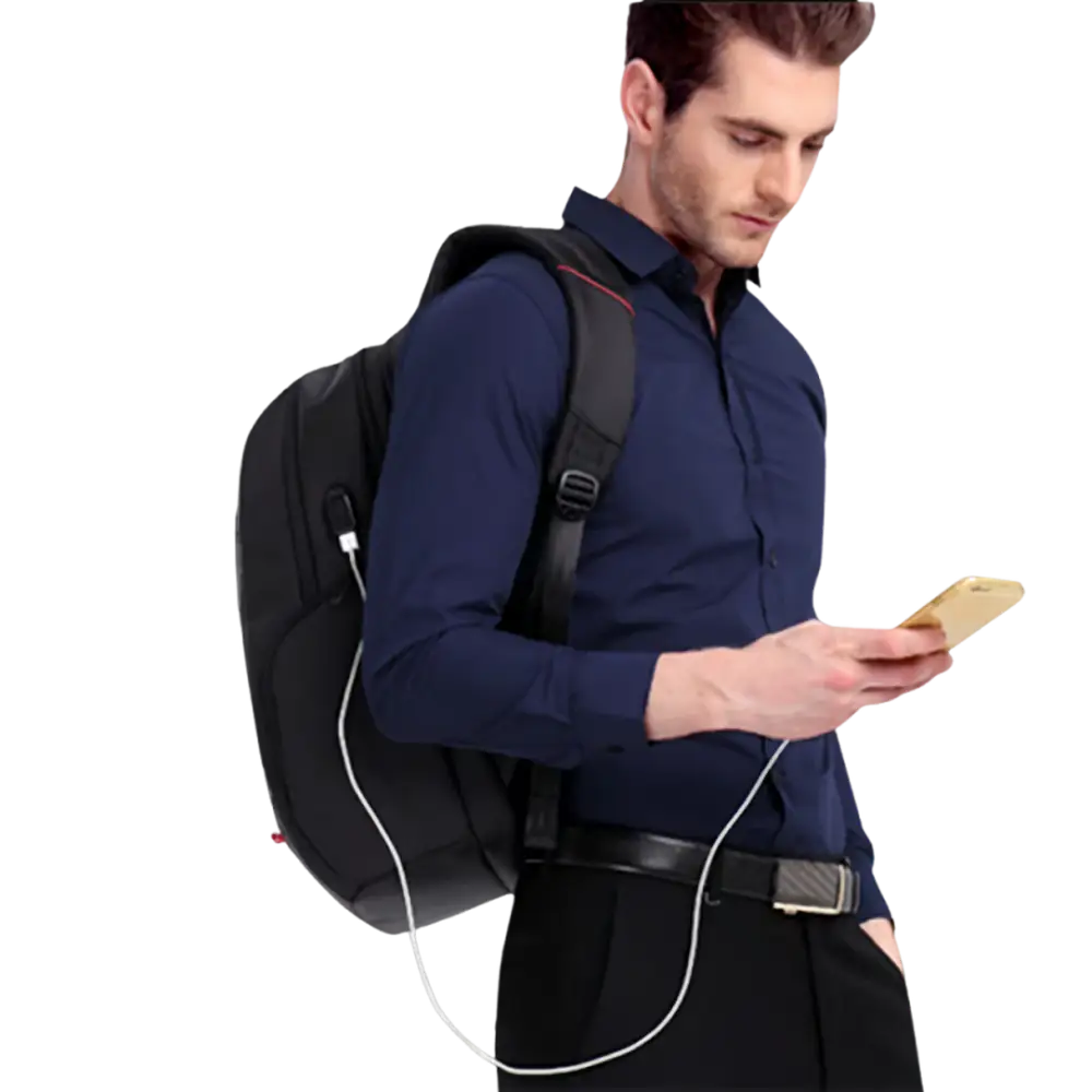 Sac à dos de travail 17 pouces KingWork avec port de chargement USB intégré