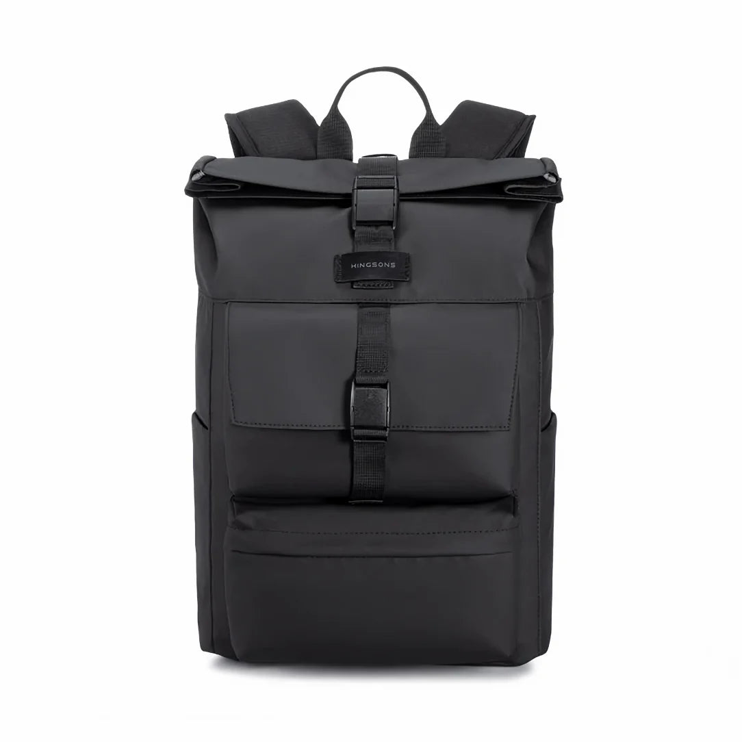 Sac à dos à roulettes noir.
