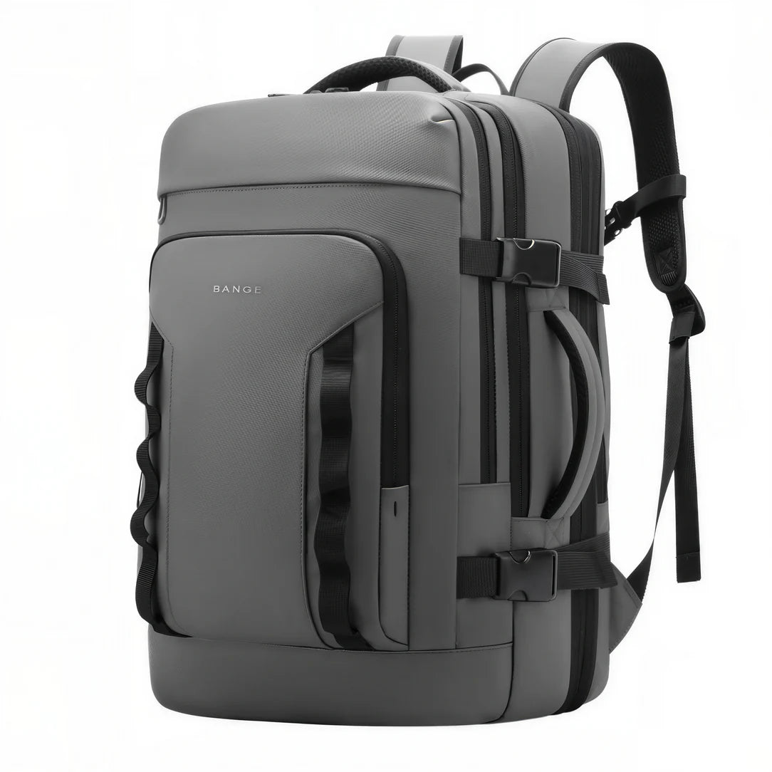 Sac à dos de voyage gris Voynex Travel avec plusieurs compartiments