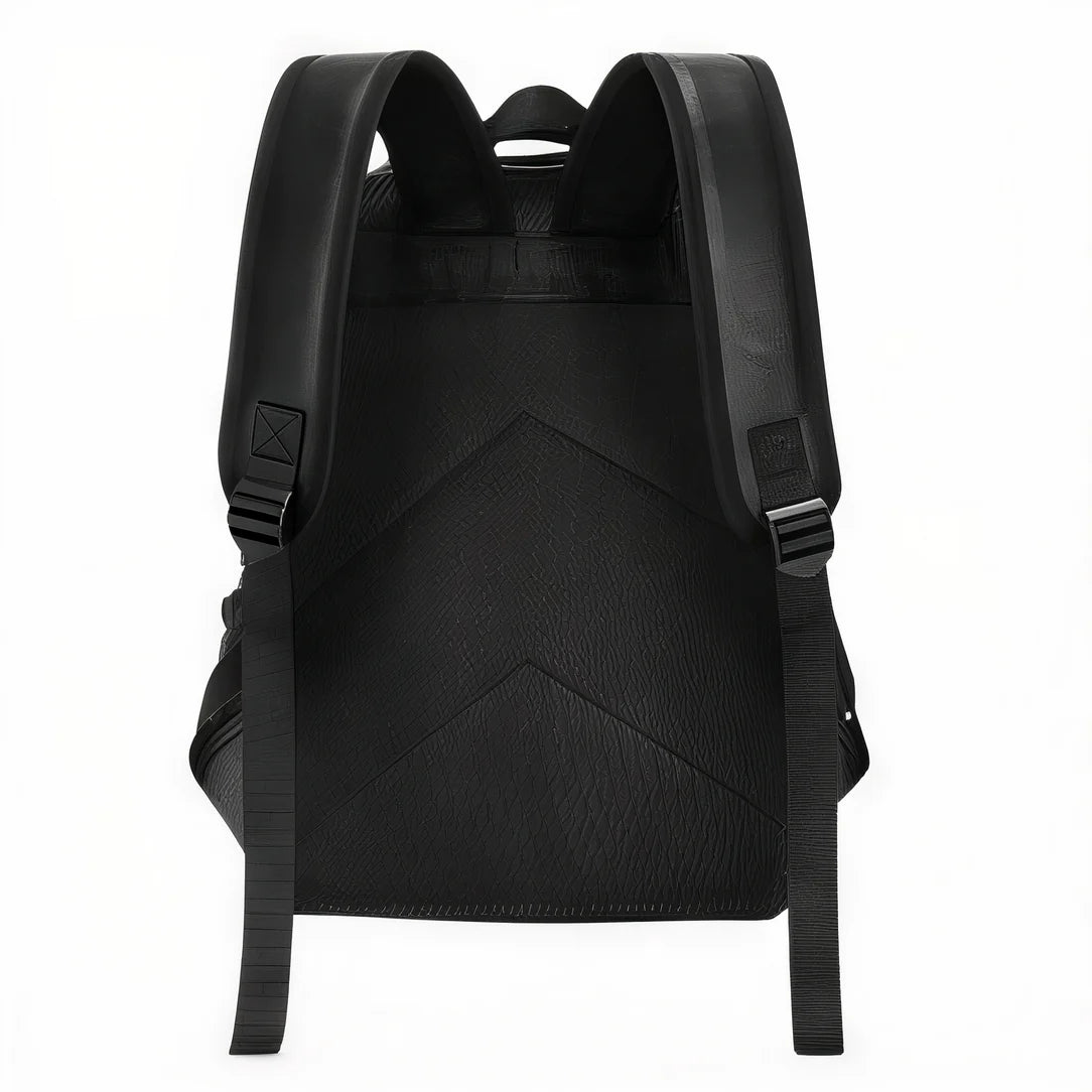 Sac à dos en cuir Kavren avec port USB noir, style et praticité inclus