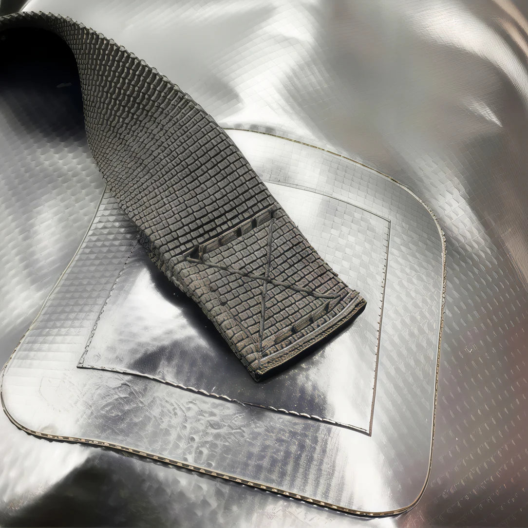 Sac à dos étanche 25L avec sac en argent texturé et bandoulière grise