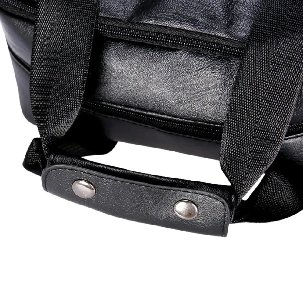 Poignée de sac à dos homme en similicuir noir Ebonor