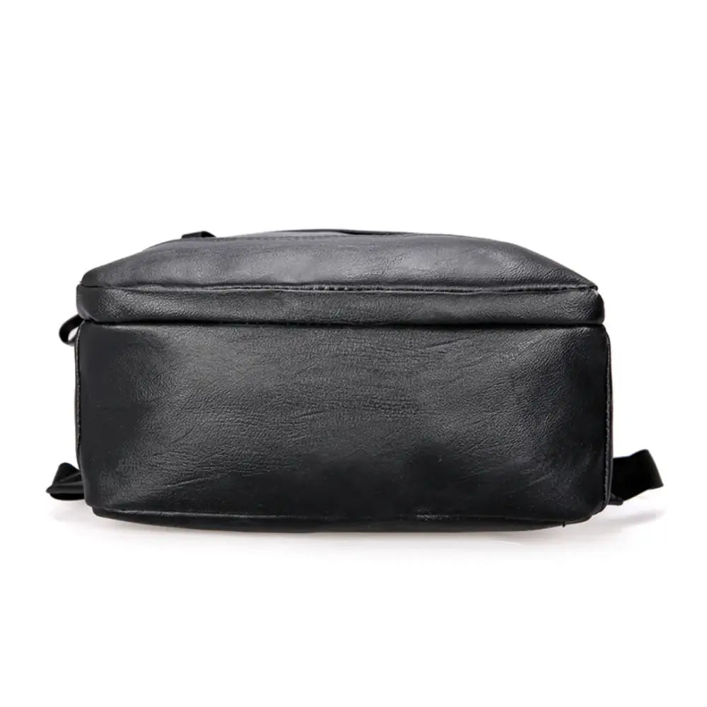 Sac à dos homme en similicuir Ebonor avec design en cuir noir élégant