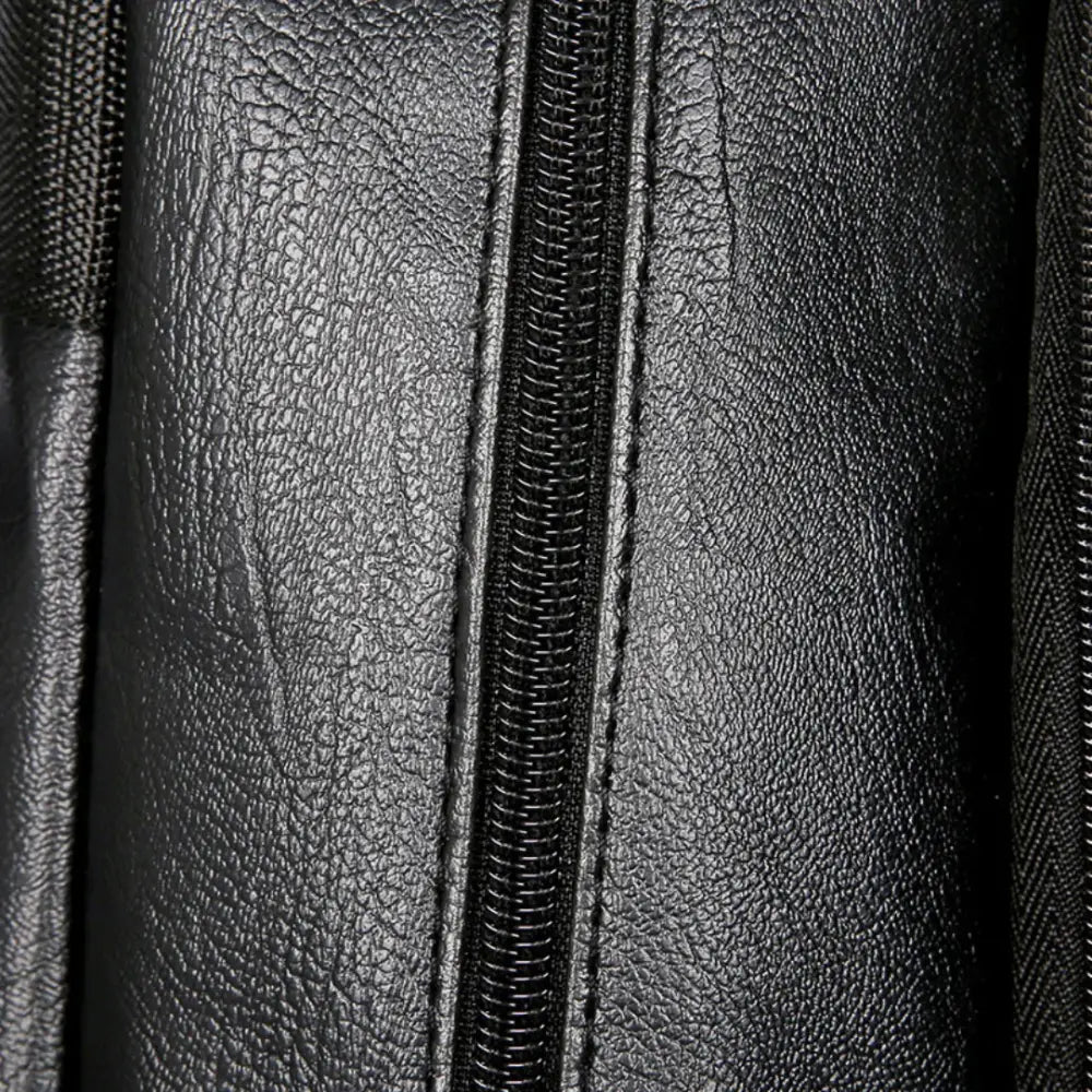 Sac à dos homme en similicuir Ebonor avec cuir noir faux et fermeture éclair