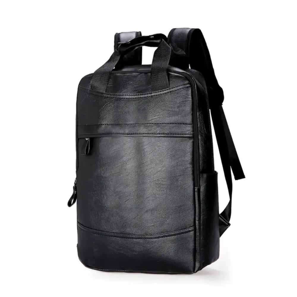Sac à dos homme en similicuir Ebonor avec design en cuir noir élégant