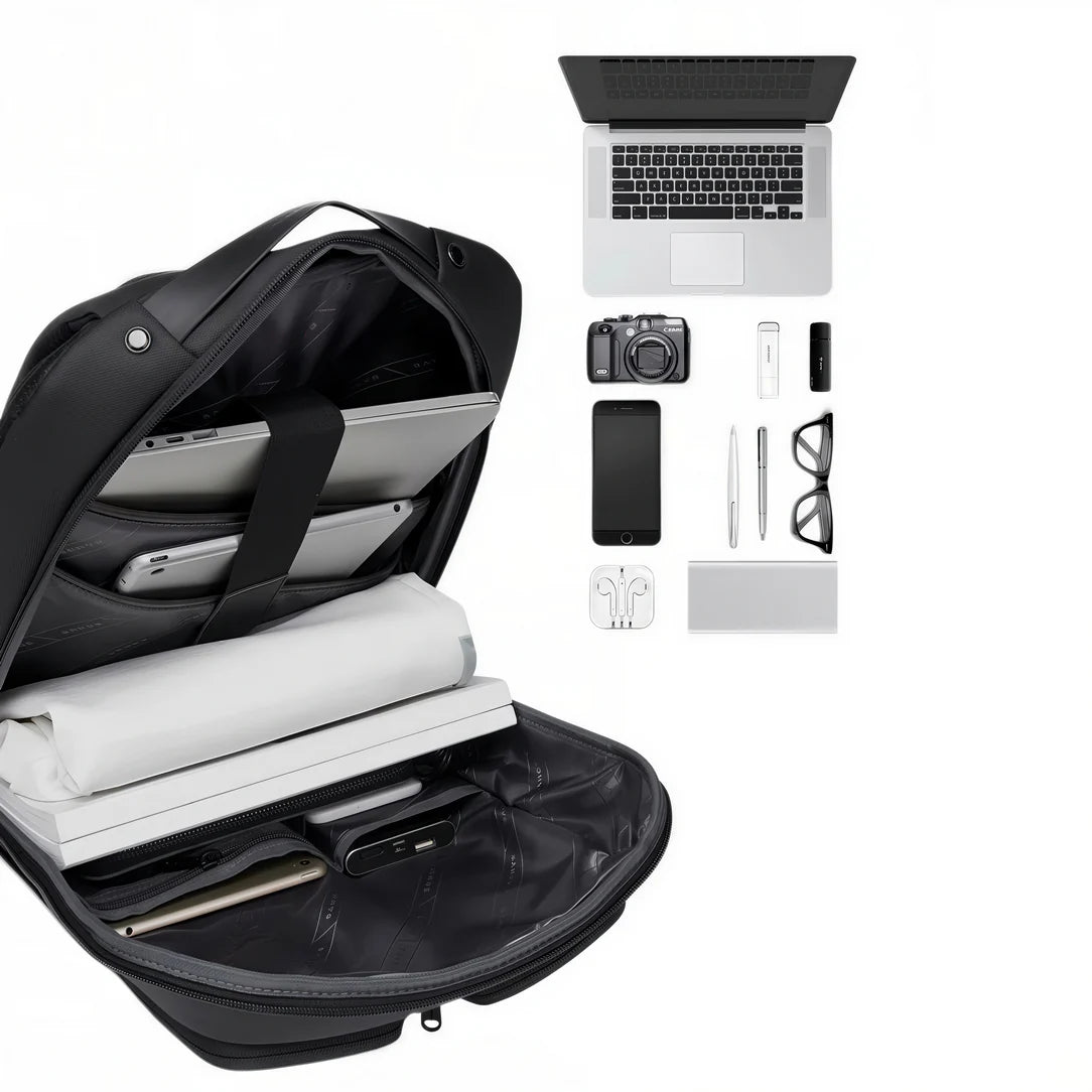 Sac à dos homme ordinateur 15 pouces Trackline ouvert avec électronique, pratique