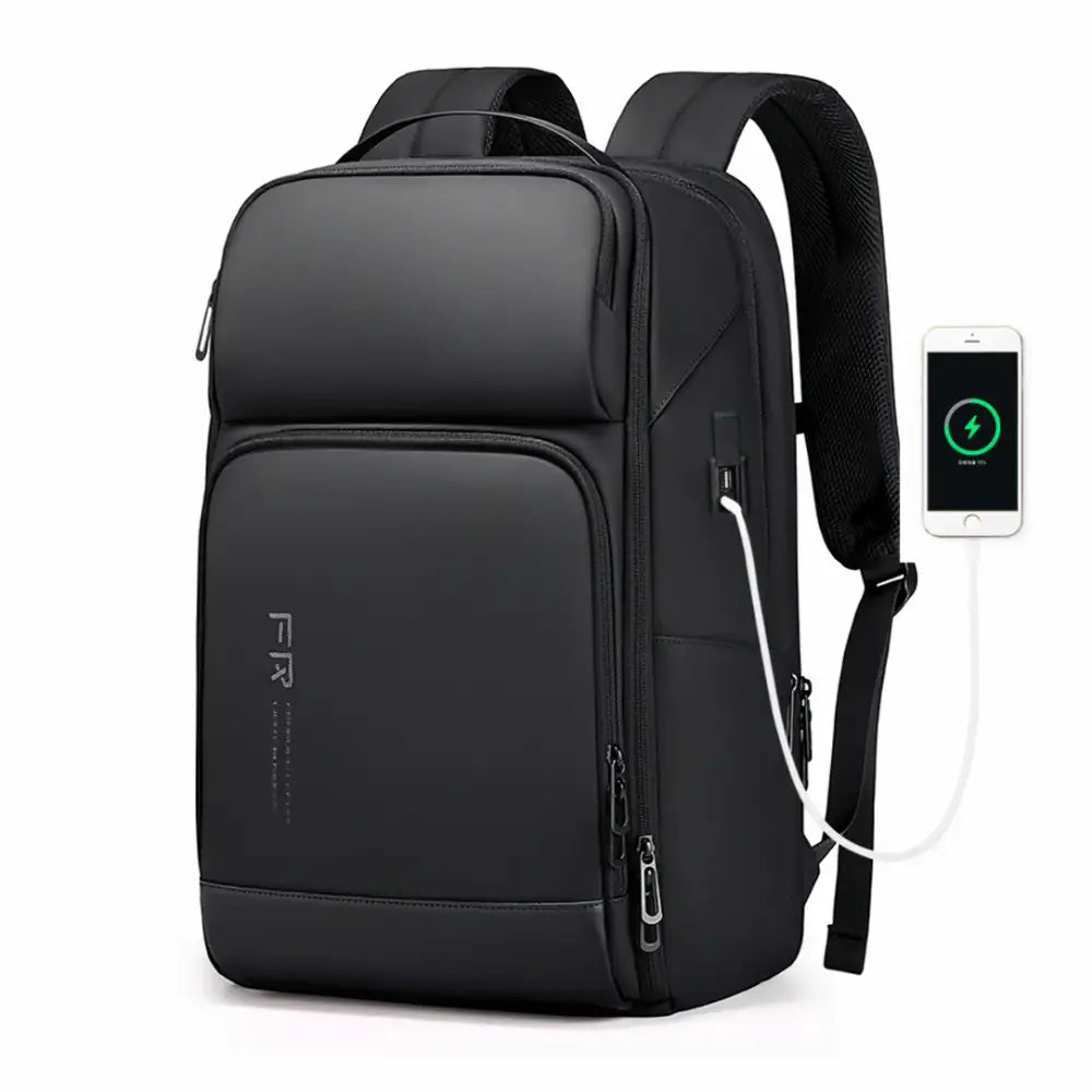 Sac à dos homme travail imperméable RainProof avec câble de chargement et téléphone