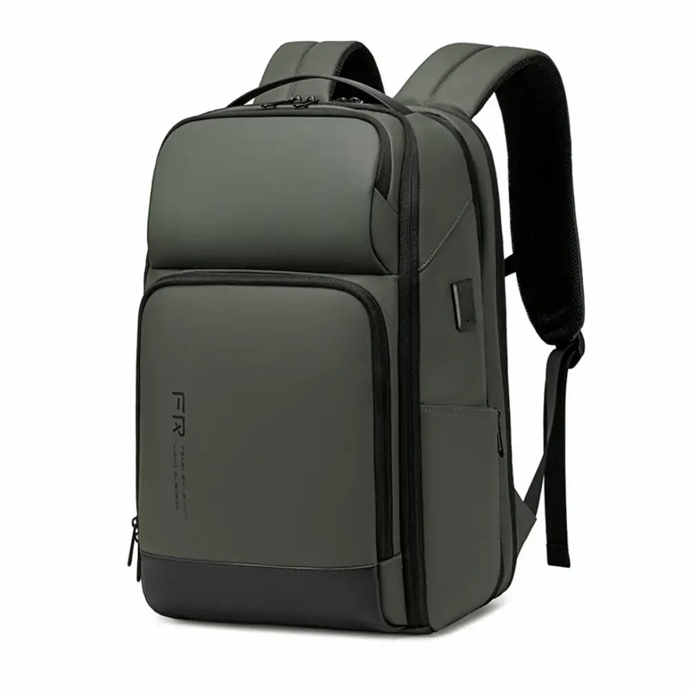 Sac à dos homme travail imperméable RainProof avec compartiment olive vert