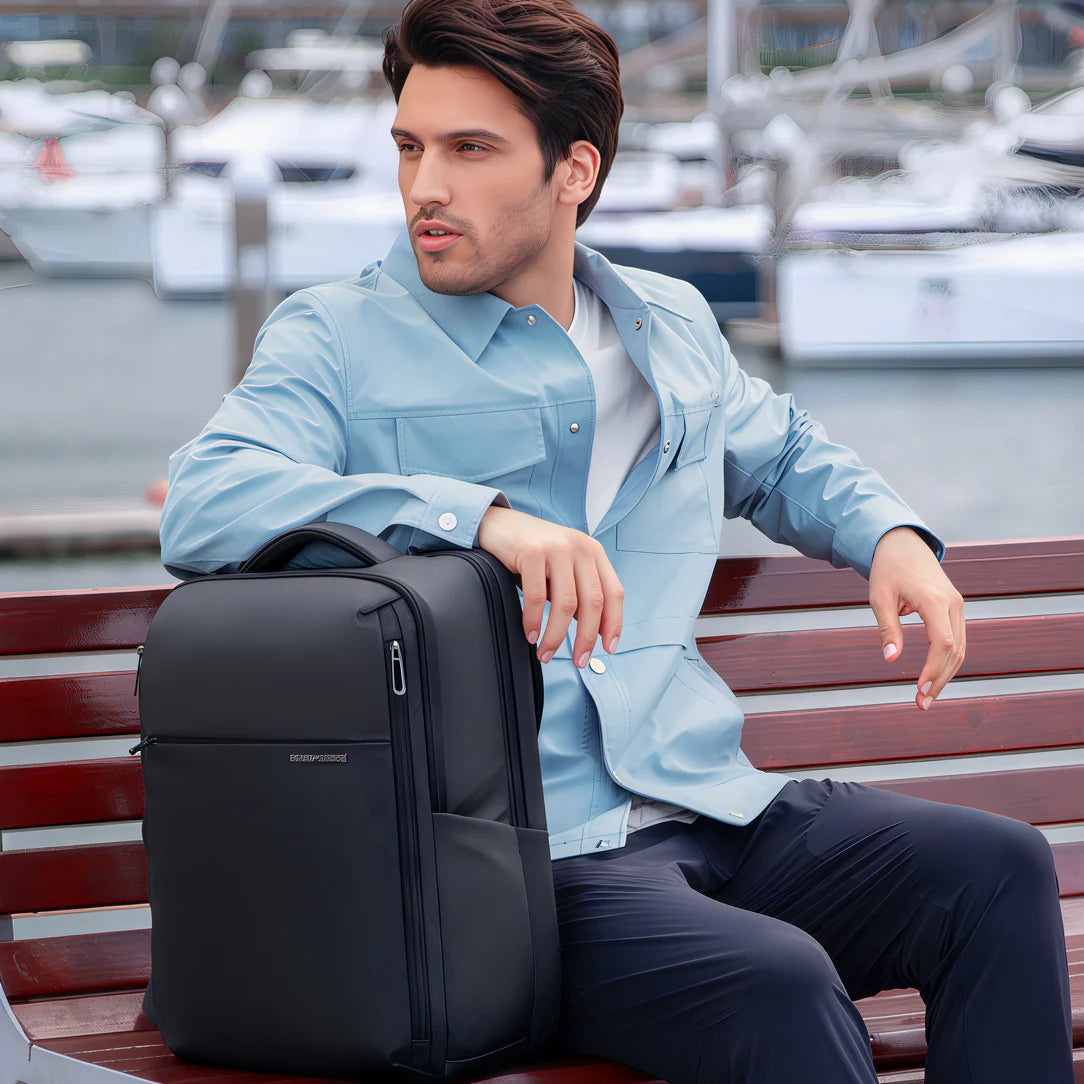 Sac à dos homme travail ordinateur noir Tenör X pour ordinateur portable et usage professionnel