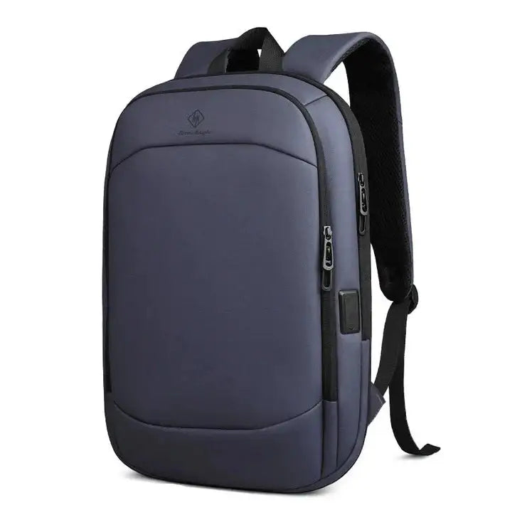 Sac à dos ordinateur 17 pouces femme en nylon bleu marine avec bretelles rembourrées