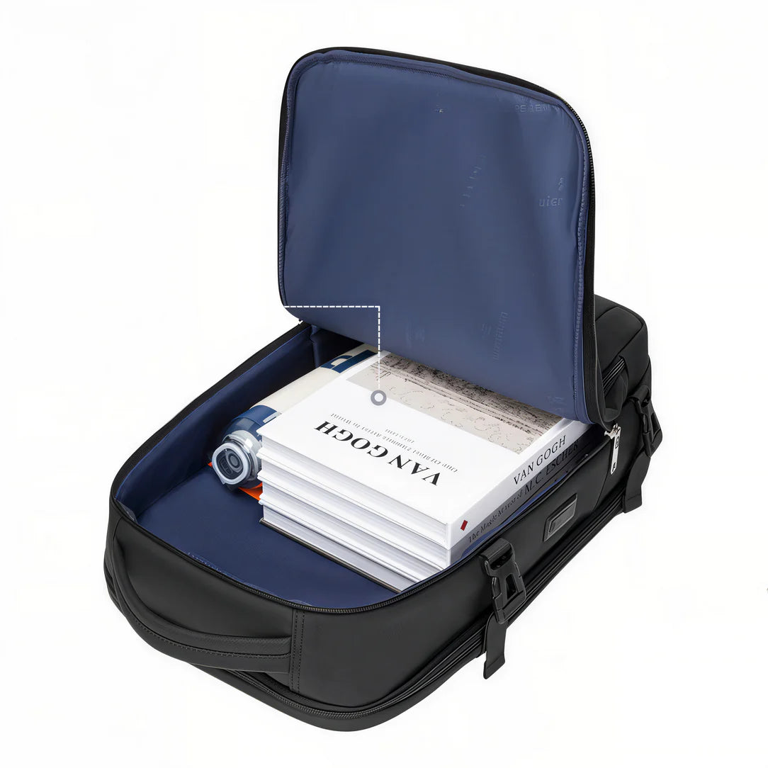Sac à dos ordinateur 18 pouces antivol Wiersaam avec cadenas TSA et livres