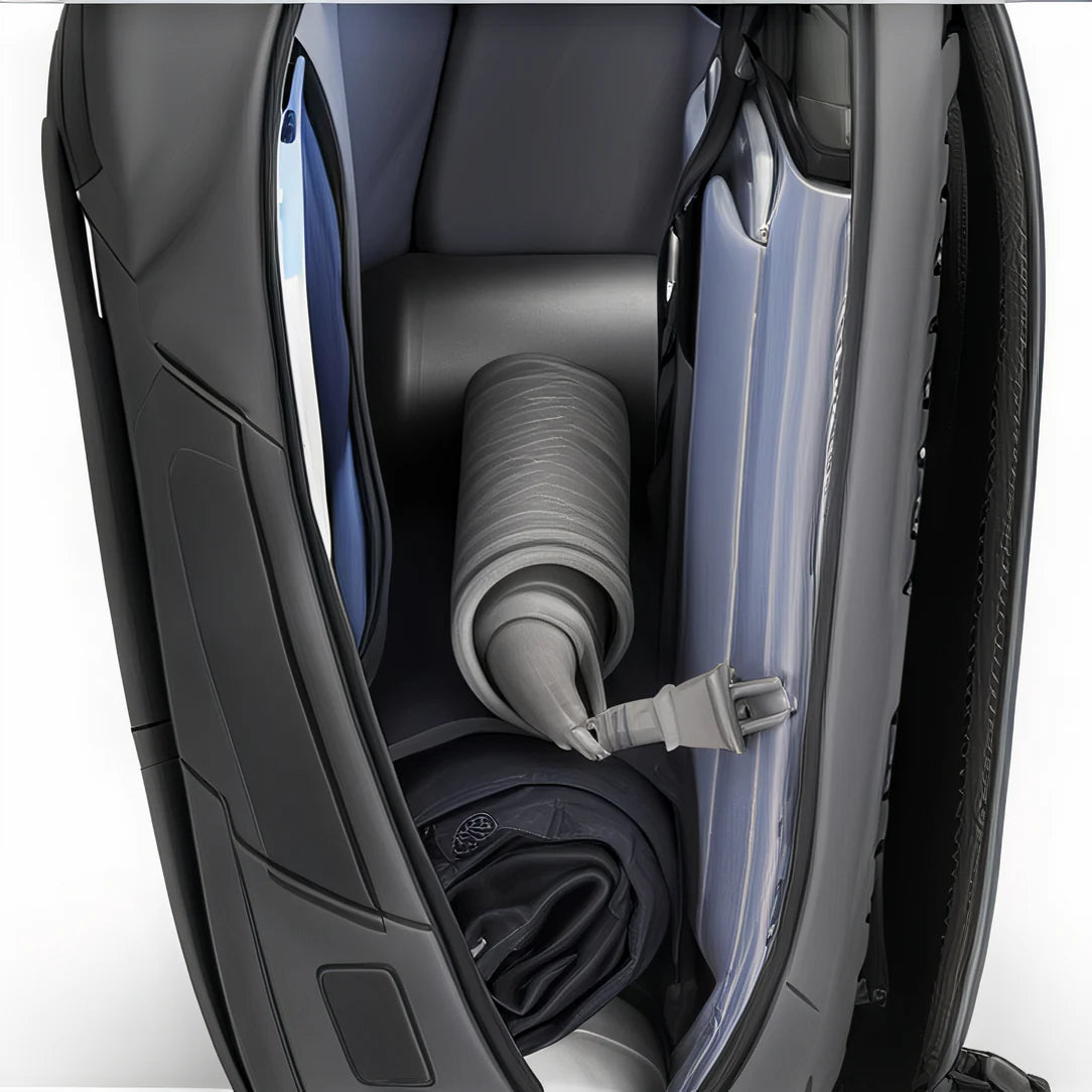 Sac à dos ordinateur de travail Rydetrack ouvert avec contenu, port USB intégré