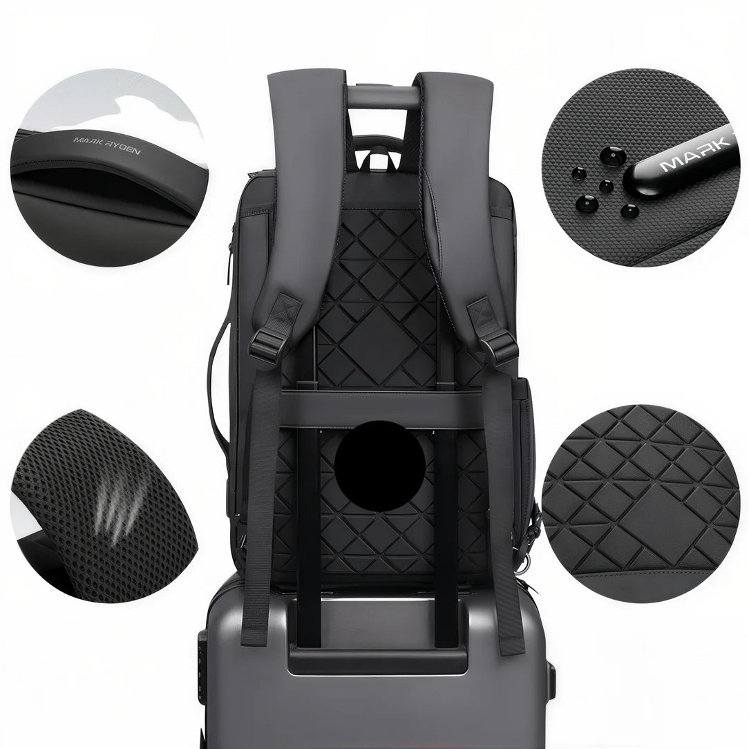 Sac à dos ordinateur de travail Rydetrack I avec port USB et sangle de caisse