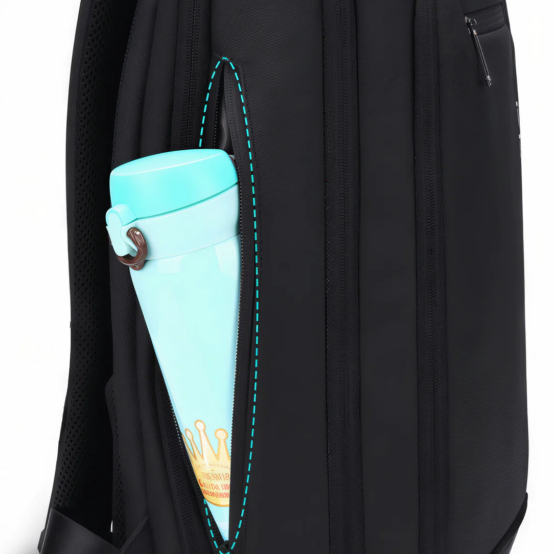 Sac à dos ordinateur femme ergonomique RydeTech avec bouteille d’eau, parfait pour ordinateur femme