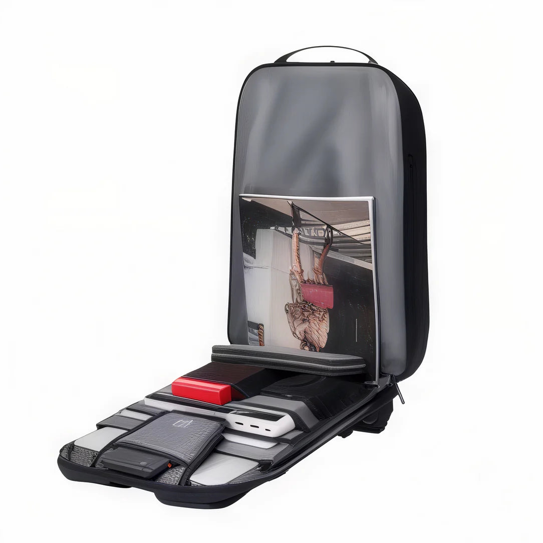 Sac à dos ordinateur femme ergonomique ergonomique RYDETECH avec serrure antivol ouverte