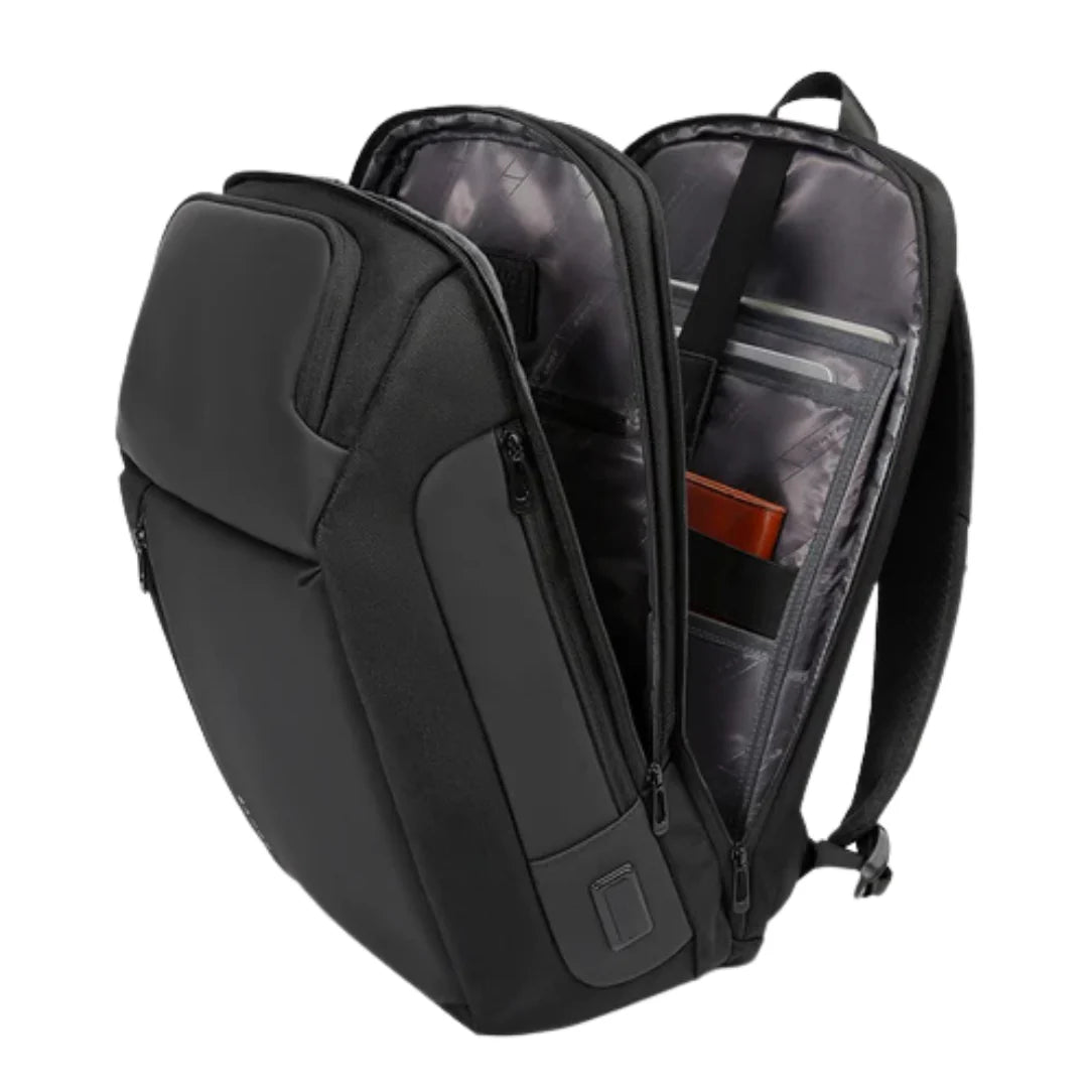 Sac à dos noir ouvert.