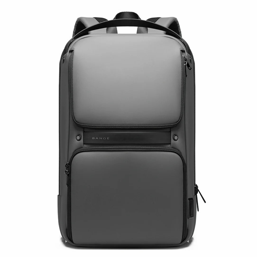Sac à dos gris et moderne.