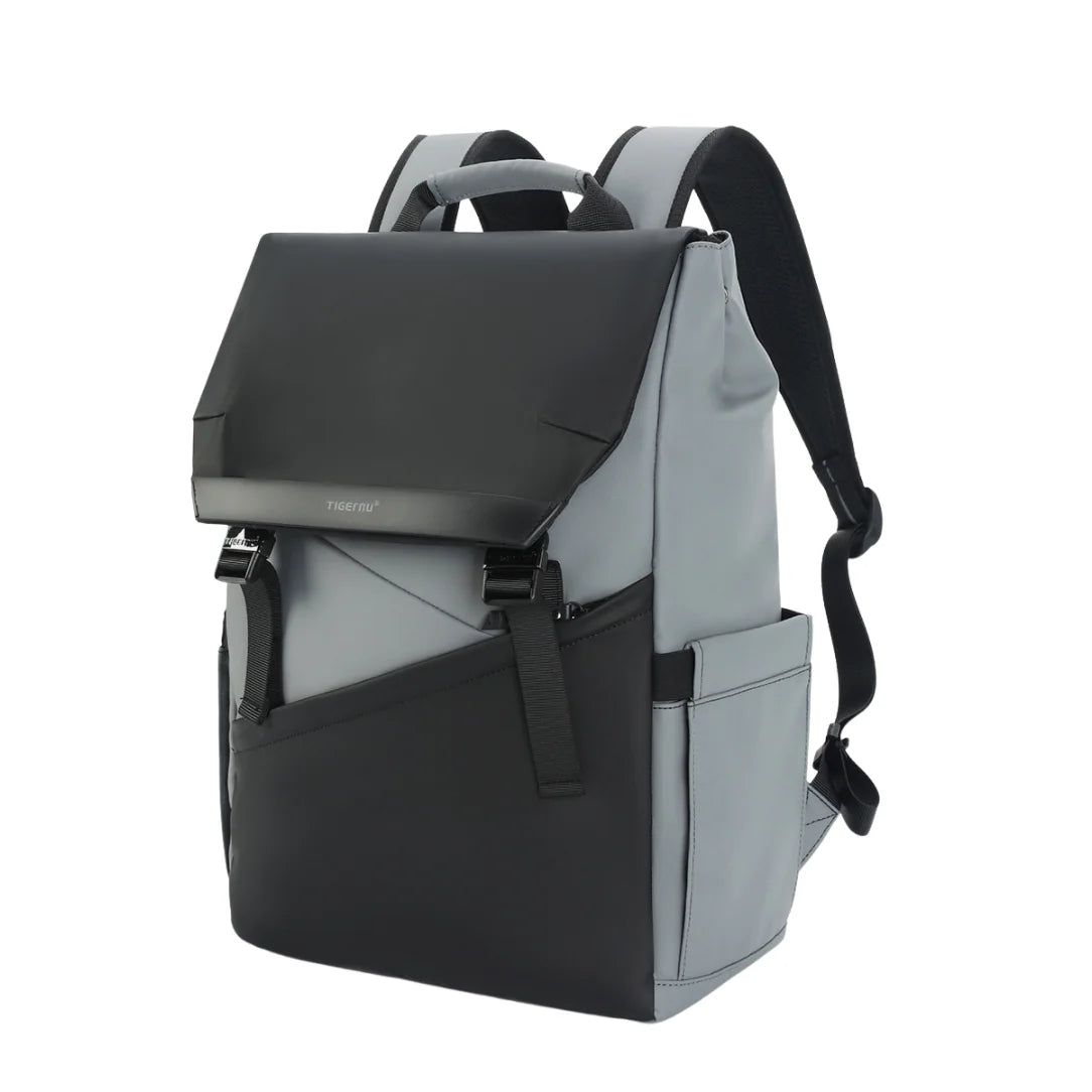 Sac à dos ordinateur à rabat 16 pouces TigerPack I avec design deux tons gris et noir