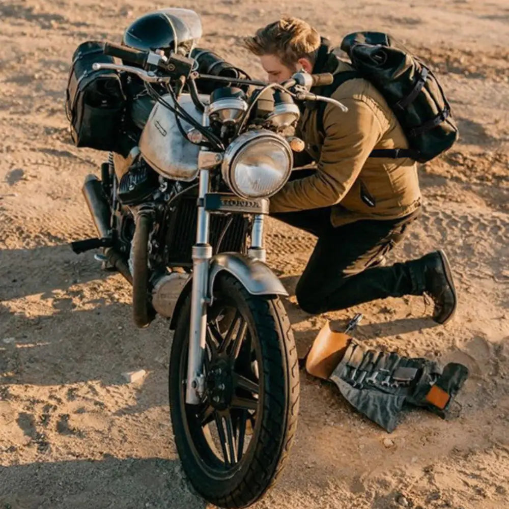 Sac à dos rétro vintage avec image d’une moto Honda vintage