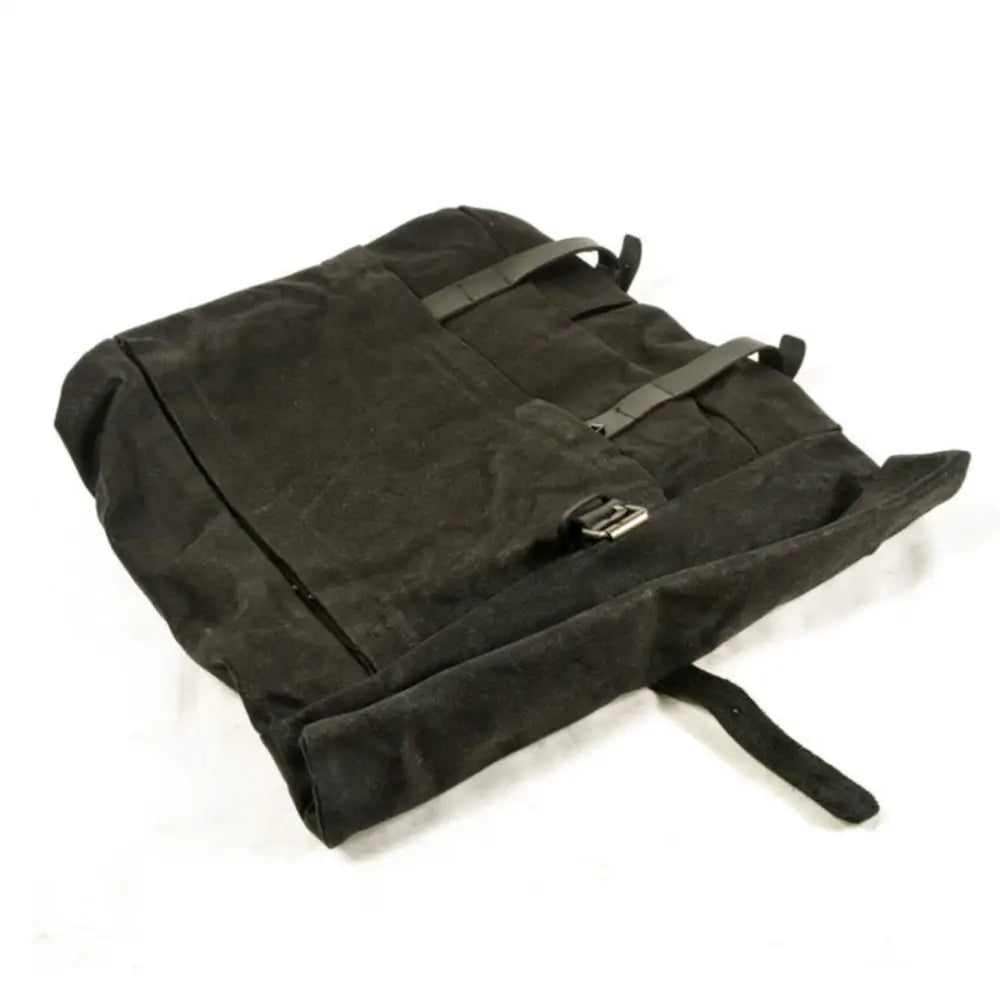 Sac à dos rétro vintage en toile noire avec roulettes pour un style élégant