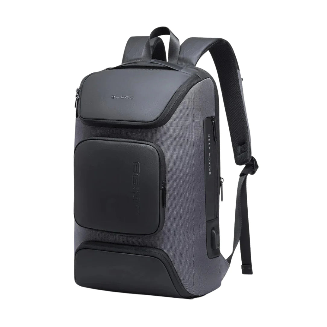 Sac à dos gris et noir.