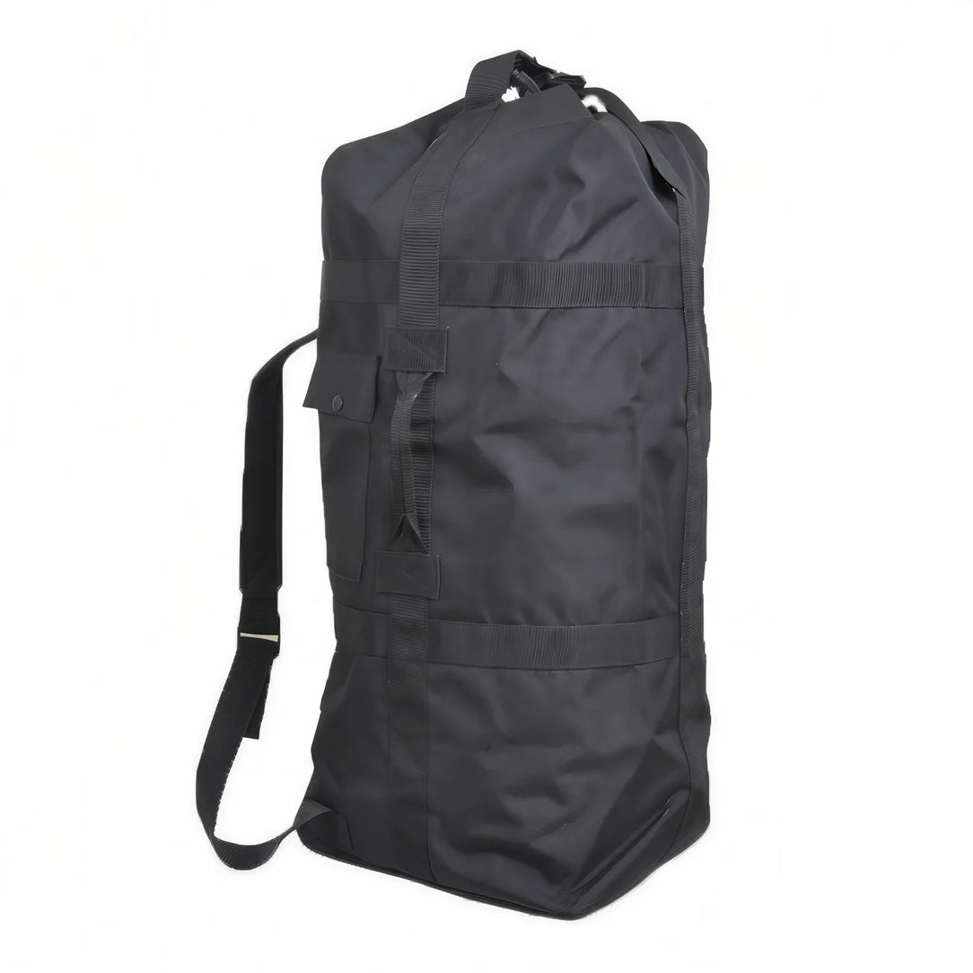 Sac à dos voyage 80l Tactical avec sac noir en daim et bandoulière ajustable
